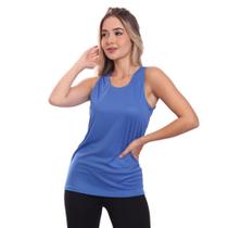 Regata Feminina Dry Fit Lisa Básica Proteção Solar UV Térmica Camiseta Treino Academia Ciclismo