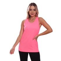Regata Feminina Dry Fit Lisa Básica Proteção Solar UV Térmica Camiseta Treino Academia Ciclismo