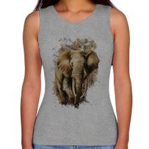 Regata Feminina Elefante Watercolor - Foca na Moda Regata Feminina Elefante Watercolor - Foca na Moda