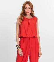 Regata Feminina Em Alfaiataria Endless Laranja