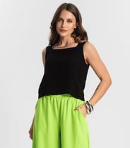 Regata Feminina Em Linho Endless Preto Regata Feminina Em Linho Endless Preto