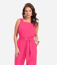 Regata Feminina Em Linho Endless Rosa