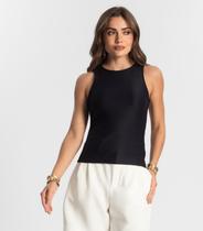 Regata Feminina em Poly Gorgurinho Endless Preto Regata Feminina em Poly Gorgurinho Endless Preto