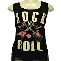 Regata Feminina Estampada Rock NRoll Regata Feminina Estampada Rock NRoll
