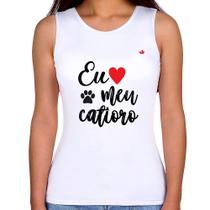 Regata Feminina Eu amo meu catioro - Foca na Moda