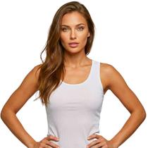 Regata Feminina Fitness Canelada Estilo Ribana Premium Academia Treino Casual Verão Leve Confortável