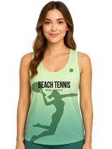 Regata Feminina Fitness Esportiva Beach Tennis Degradê Verde
