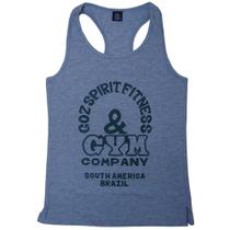 Regata feminina fitness Goz Spirit model South America Cinza mescla