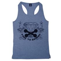 Regata feminina fitness Goz Spirit model Time To Shining Cinza mescla Regata feminina fitness Goz Spirit model Time To Shining Cinza mescla