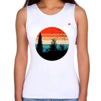 Regata Feminina Floresta Vintage Sunset - Foca na Moda Regata Feminina Floresta Vintage Sunset - Foca na Moda