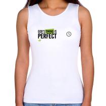 Regata Feminina God's timing is perfect - Foca na Moda Regata Feminina God's timing is perfect - Foca na Moda