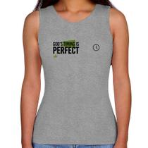 Regata Feminina God's timing is perfect - Foca na Moda
