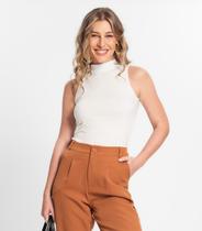 Regata Feminina Gola Alta Endless Bege