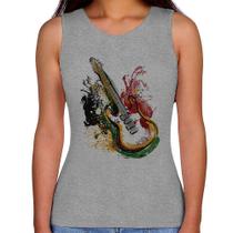 Regata Feminina Guitarra Reggae - Foca na Moda Regata Feminina Guitarra Reggae - Foca na Moda