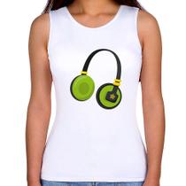 Regata Feminina Headphone Verde - Foca na Moda