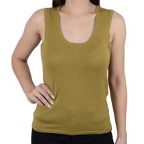 Regata Feminina Hering Tricot Verde Ocre - K5AG4XSI