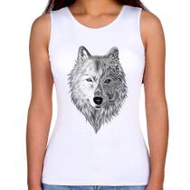 Regata Feminina Lobo Mandala - Foca na Moda Regata Feminina Lobo Mandala - Foca na Moda