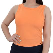 Regata Feminina Lunender Canelada Laranja Blush - 0047 Regata Feminina Lunender Canelada Laranja Blush - 0047