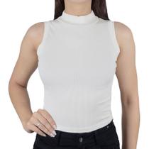 Regata Feminina LZT Cropped Canelada Off White - 24129 Regata Feminina LZT Cropped Canelada Off White - 24129