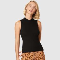 Regata Feminina Malwee Gola Alta Canelada Viscose Básica