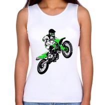 Regata Feminina Motocross Jump Verde - Foca na Moda Regata Feminina Motocross Jump Verde - Foca na Moda