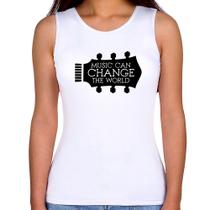 Regata Feminina Music Can Change The World - Foca na Moda Regata Feminina Music Can Change The World - Foca na Moda