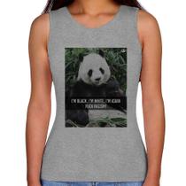 Regata Feminina Panda Fuck Racism! - Foca na Moda