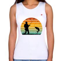 Regata Feminina Pescaria Vintage Sunset - Foca na Moda Regata Feminina Pescaria Vintage Sunset - Foca na Moda