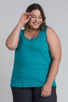 Regata Feminina Plus Size Básica Visco - Serena