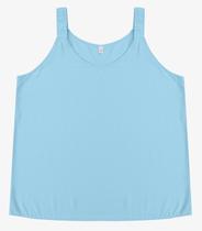 Regata Feminina Plus Size Infinita Cor Azul