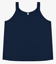 Regata Feminina Plus Size Infinita Cor Azul