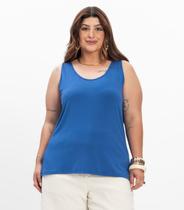 Regata Feminina Plus Size Secret Glam Azul Regata Feminina Plus Size Secret Glam Azul