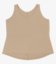 Regata Feminina Plus Size Secret Glam Marrom Regata Feminina Plus Size Secret Glam Marrom