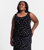 Regata Feminina Plus Size Secret Glam Preto