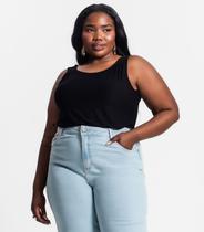 Regata Feminina Plus Size Secret Glam Preto