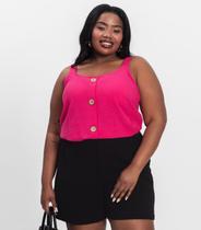 Regata Feminina Plus Size Secret Glam Rosa Regata Feminina Plus Size Secret Glam Rosa