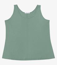 Regata Feminina Plus Size Secret Glam Verde Regata Feminina Plus Size Secret Glam Verde