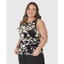 Regata Feminina Plus Size Viscose Estampada Malwee R. 123924