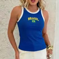 Regata Feminina Premium Regata do Brasil Copa Do Mundo - Regata Feminina Premium Regata do Brasil Copa Do Mundo -