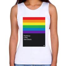 Regata Feminina Rainbow is the new black - Foca na Moda Regata Feminina Rainbow is the new black - Foca na Moda