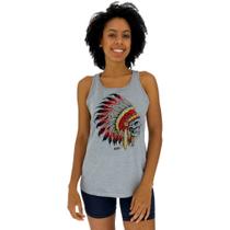 Regata Feminina Recorte Nadador MXD Conceito Caveira Índio