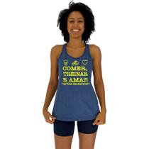 Regata Feminina Recorte Nadador MXD Conceito Comer, Treinar e Amar Fitness