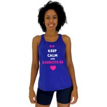 Regata Feminina Recorte Nadador MXD Conceito Keep Calm And Exercite-se