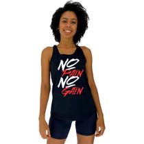 Regata Feminina Recorte Nadador MXD Conceito No Pain No Gain