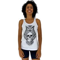 Regata Feminina Recorte Nadador MXD Conceito Owl And Skull