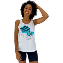 Regata Feminina Recorte Nadador MXD Conceito Pug Hipster