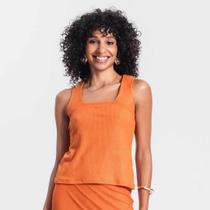 Regata Feminina Ribana Canelada Lurex