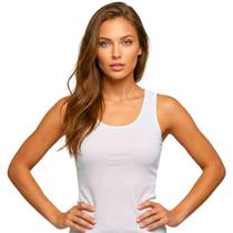 Regata Feminina Ribana Canelada Premium Academia Fitness Verão Casual Confortável Moderna