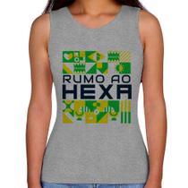 Regata Feminina Rumo ao Hexa - Foca na Moda Regata Feminina Rumo ao Hexa - Foca na Moda