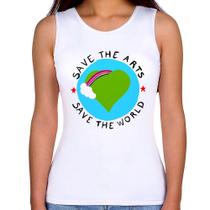 Regata Feminina Save The Arts Save The World - Foca na Moda Regata Feminina Save The Arts Save The World - Foca na Moda